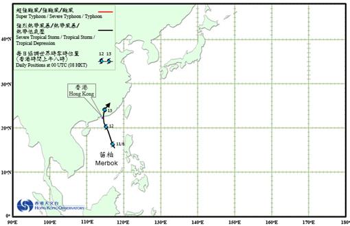 Tropical Cyclone Track in June 2017